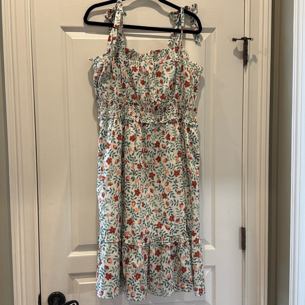 Draper James Lindsay Floral Sundress with Tie Straps, sz XXL, NWOT